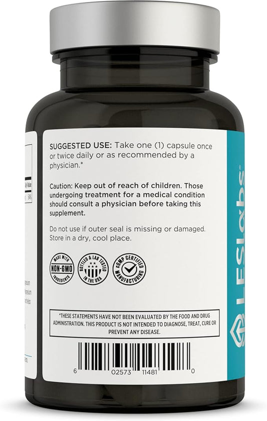 LES Labs Magnesium Citrate – Stress Relief, Restful Sleep, Heart Health, Metabolism, Nerve & Muscle Function – Non-GMO Supplement – 120 Capsules