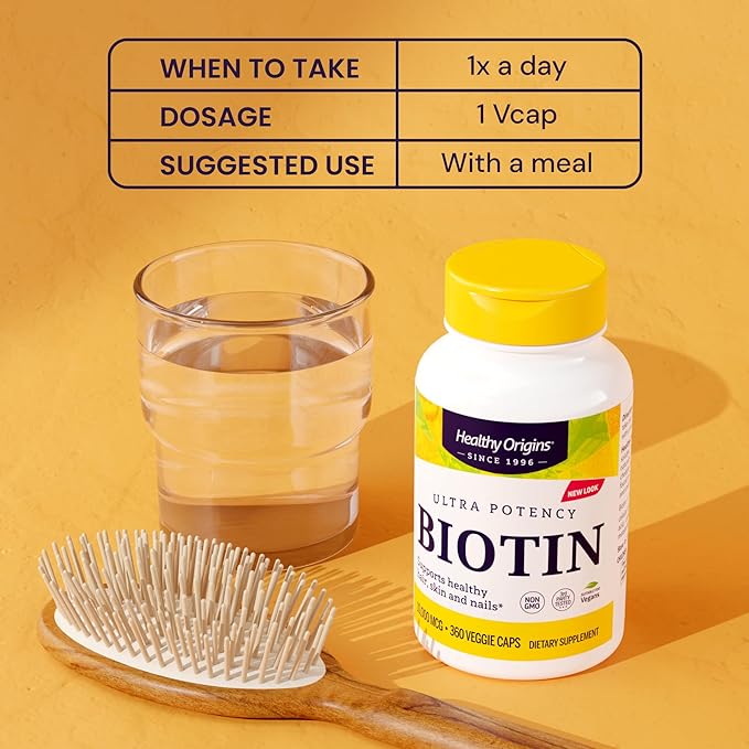 Healthy Origins Biotin Veg Capsules, 10,000 mcg, 60 Count