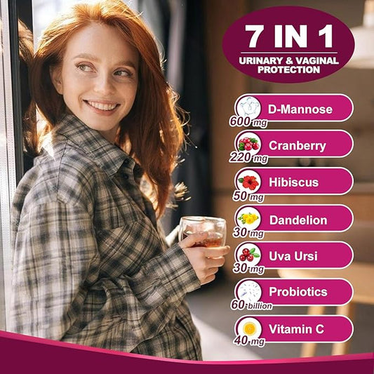 NATURE TARGET Probiotics for Women Urinary Tract Health with D Mannose & Cranberry - 60 Billion CFUs Vaginal Probiotics for Digestive Health, UTI & PH Balance with Prebiotics - 90 Capsules