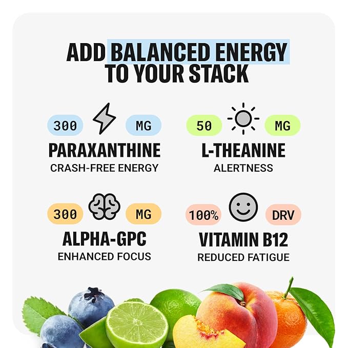 Drink Update Energy Drink with Paraxanthine - Jitter Free, Crash Free, No Overstimulation, No Withdrawal - Caffeine and Sugar Free (Variety, 12 Pack)