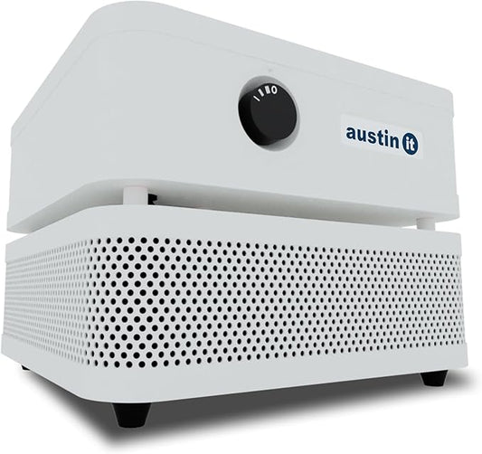 Austin Air it Room Air Purifier with VOC Carbon Wrap Air Filters - Personal Air Filter Single Room Air Purifiers - Portable Allergy Purifier - Stylish Tabletop Purifier for Dust, Model C100CC1