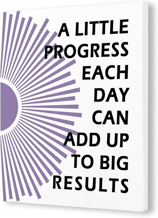 Pugwak Positive Affirmations Wall Decor Canvas Prints - Motivational Wall Art Framed Canvas Sun Inspirational Purple Wall Art Painting Artwork for Therapy Office Nursery Bedroom Decor Print 11×14 Inch