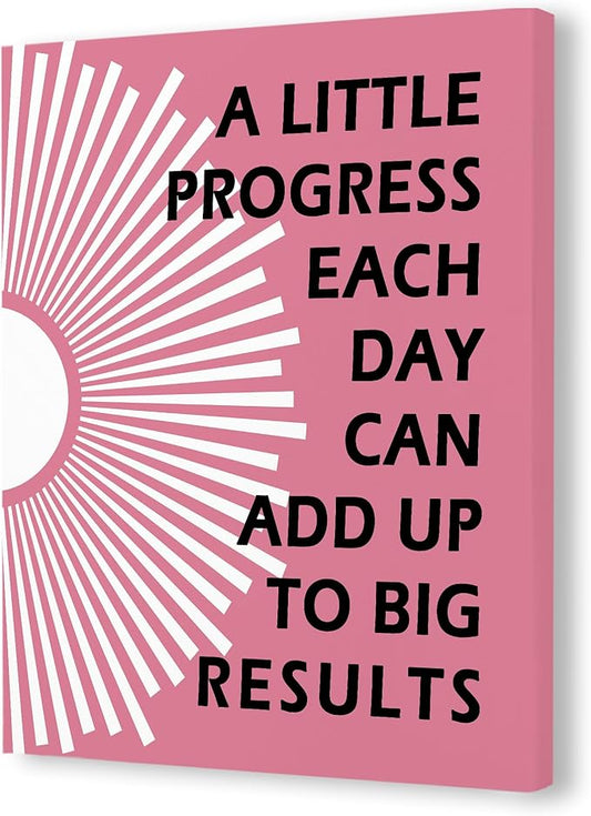 Pugwak Positive Affirmations Wall Decor Canvas Prints - Motivational Framed Canvas Sun Inspirational Raspberry Wall Art Painting Artwork for Therapy Office Nursery Bedroom Decor Prints 11×14 Inch