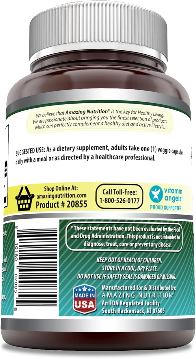 Amazing Formulas Biotin 10,000 Mcg Supplement | 200 Veggie Capsules | Non-GMO | Gluten-Free | Made in USA | Suitable for Vegetarians