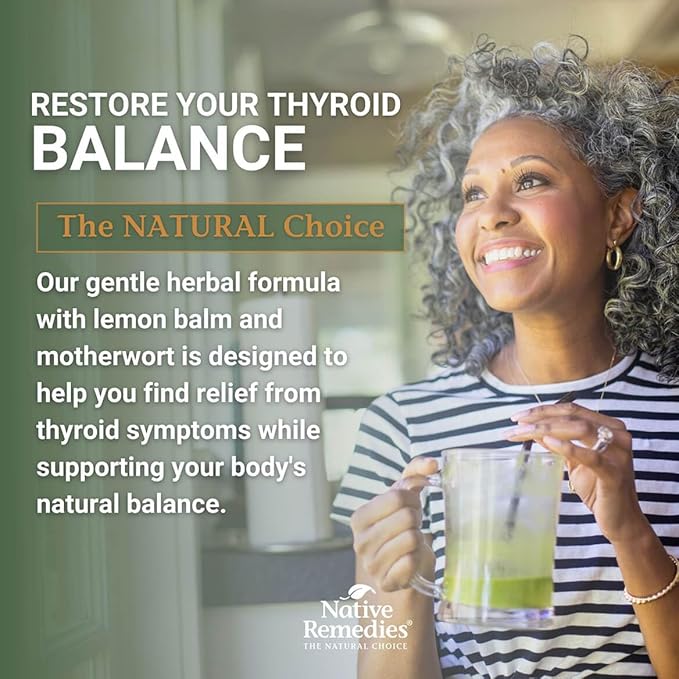Native Remedies ThyroSoothe - All Natural Herbal Supplement Soothes The Thyroid Gland - Supports Systemic Balance in The Endocrine System and Thyroid Gland - 59 mL