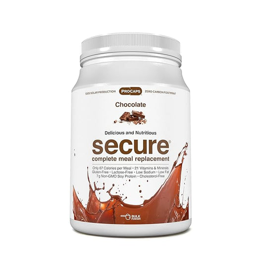 ANDREW LESSMAN Secure Soy Complete Meal Replacement - Chocolate 30 Servings - Only 67 Calories, 7g Non-GMO Soy Protein, Vitamins and Minerals, Low-Fat, Nutritious and Delicious, Mixes Instantly