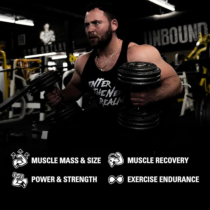 NutraBio Unbound BYLD - Natural Muscle Builder for Men, Support Muscle Growth, Recovery, and Strength - 30 Servings - 60 Capsules