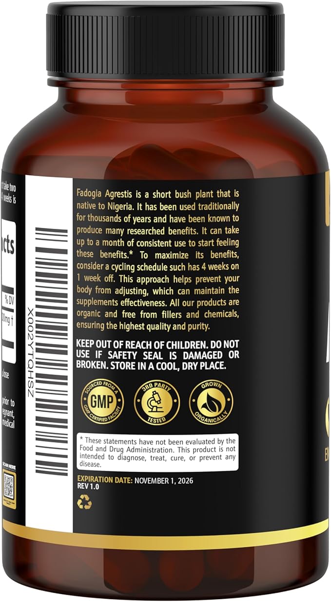 Fadogia Agrestis & Tongkat Ali for Men & Woman – Natural Testosterone Support, 2-in-1 Tongkat Ali & Fadogia Agrestis for Men – Strength, Energy & Vitaility - Longjack – 3 Month Supply