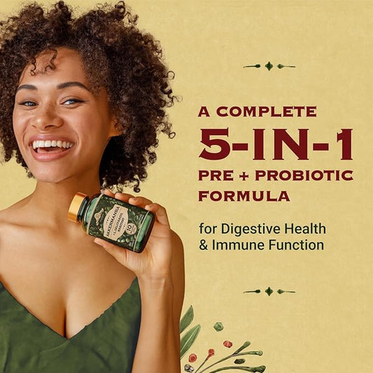 Akkermansia Muciniphila Probiotics and Prebiotics - GLP 1 Booster w/Lactobacillus Salivarius | Fiber Supplement Gut Health & Digestive Health | Women Probiotic Akkermansia Light (2)