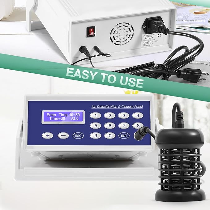 Ionic Detox Foot Bath Machine, Foot Detox Machine Ionic Detox Foot SPA System with Wrist Strap, Far Infrared Waistbelt and Array As Holiday Gift