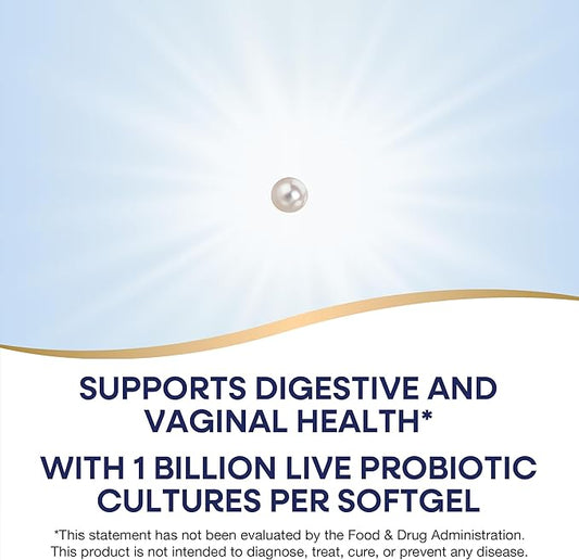 Nature's Way Women's Probiotic Pearls, Supports Women's and Digestive Health*, Protects Against Occasional Constipation & Bloating*, 1 Billion Live Cultures, 90 Softgels