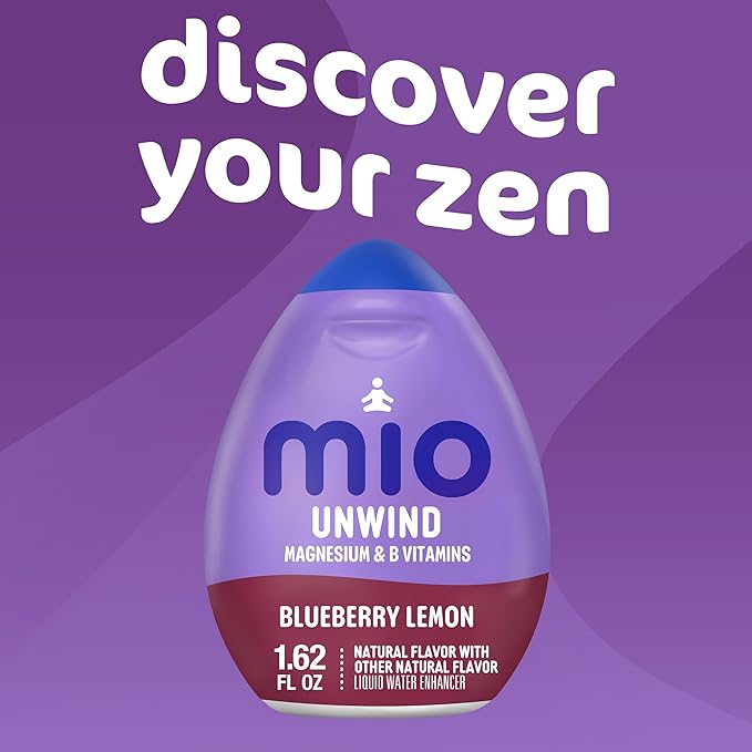 mio Unwind Blueberry Lemon Liquid Water Enhancer with Magnesium & B Vitamins, 1.62 fl oz Bottle