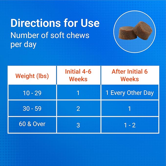 Nutramax Laboratories Cosequin DS Plus MSM Professional Line for Dogs, 60 soft chews