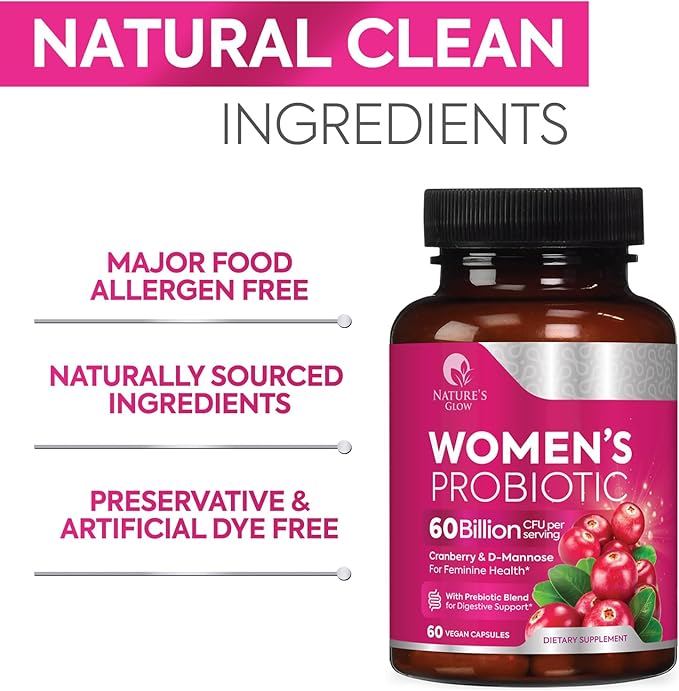 Probiotics For Women 50 Billion CFU - Women's Probiotic For Digestive Health 16 Unique Strains - Daily Vaginal PH Balance & Feminine Health Support, Womens Probiotic With Acidophilus - 60 Capsules
