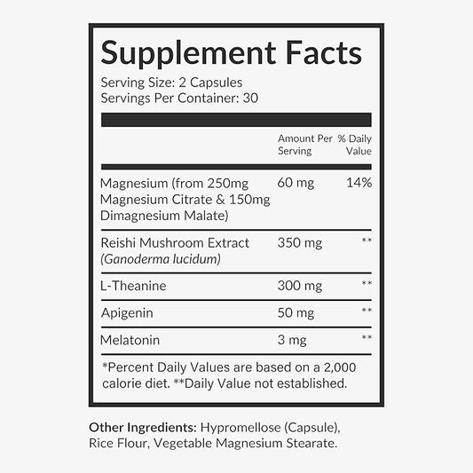 Beam Dream Sleep Capsules, Sleep Supplement, Sleep Aids for Adults, Contains Magnesium, Melatonin, L Theanine, Apigenin, Natural Sleep Aid, Vegan, Non GMO, Dairy Free, 3rd Party Tested, 30 Servings