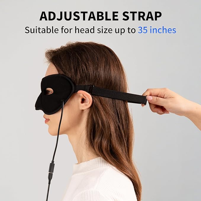 Aroma Season Heated Sinus Mask, Sinus Pressure Relief Mask with 5 Heat & 6 Timer Settings, Face Heating Pad for Nasal Congestion, Sinusitis, Hormone Migraine, Tension Headache Relief