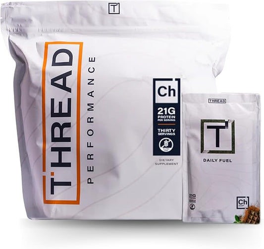 THREAD Performance Daily Fuel - Chocolate Brownie | All-in-One Sports Nutrition for Young Athletes | 21g Protein, 60+ Organic Superfoods, Vitamins & Minerals | 30 Servings