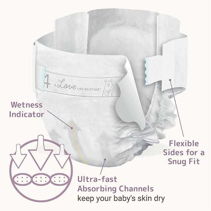 Bambo Nature Hypoallergenic Dream Baby Diapers, Premium Eco-Labeled Sustainable Diapers, Enhanced Leakage Protection, Totally Chlorine-free, Skin Friendly, and Super Absorbent - Size 4 (324 Count)