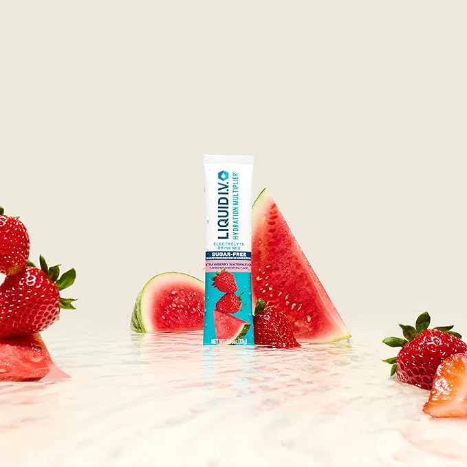 Liquid I.V.® Hydration Multiplier Sugar Free - Strawberry Watermelon | Electrolyte Powder Drink Mix | 1 Pack (14 Servings)