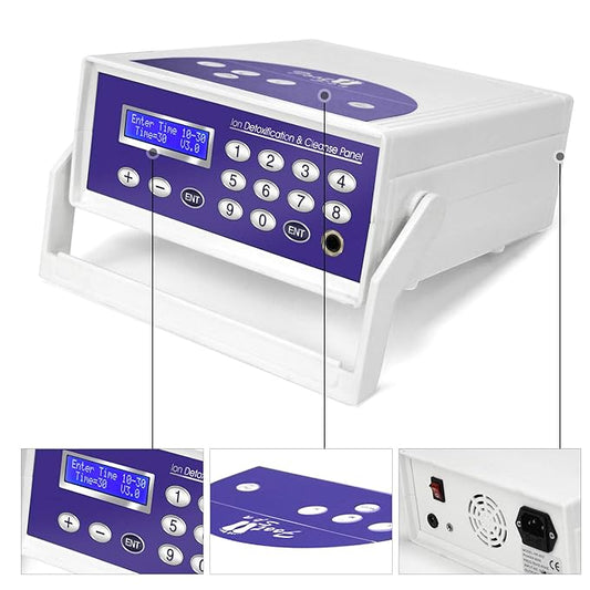 Ionic Foot Bath Detox Machine, Foot Spa Mchine for Home Use, Ionic Detox Foot Bath System, Include Collapsible Basin, Far Infrared Belt, Wrist Strap, Perfect for Seniors