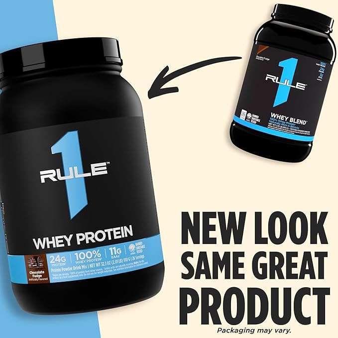 Rule 1 Whey Protein – 24g Fast-Acting Protein from All-Whey Sources with Naturally Occurring EAAs & BCAAs for Workout Recovery or Anytime Use (10 Pounds*, Vanilla Ice Cream)