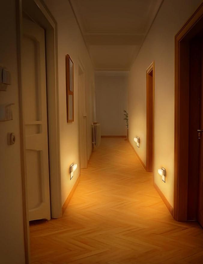 DORESshop RGB Night Lights Plug into Wall, 4 Pack Dusk to Dawn Color Changing Night Light Night Light for Bedroom, Kids Room