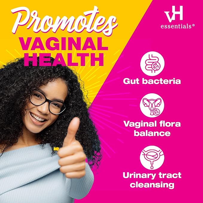 vH essentials Probiotics for Women with Prebiotics, Cranberry & Vitamin C - 120 Capsules (60 Day Supply) -Probiotics Support Gut Balance, Health & Urinary Tract Health for Women