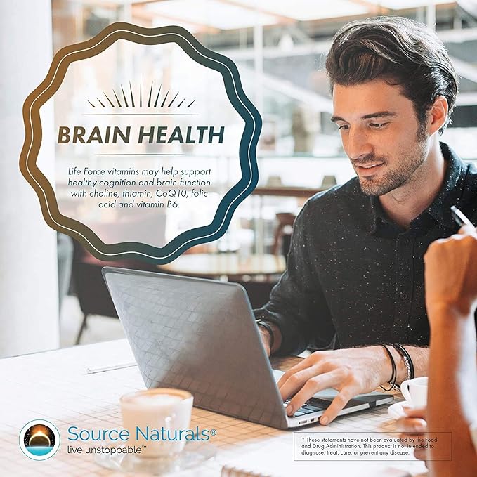 Source Naturals Life Force Multiple Daily Multivitamin High Potency Essential Vitamins, Minerals, Antioxidants & Nutrients - Energy & Immune Boost - 90 Tablets
