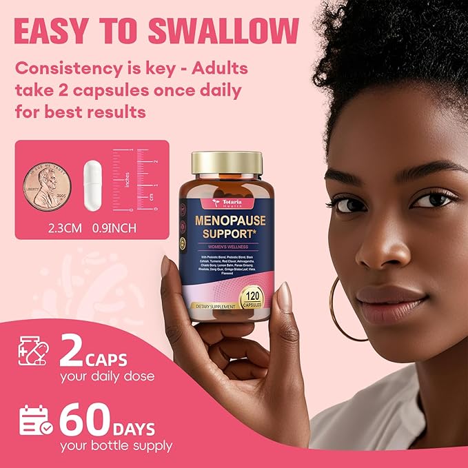 2 Packs, Complete Menopause Supplements for Women, 40-in-1 Hormone Balance for Women Night Sweats Relief*, Hot Flashes, w/Black Cohosh, Probiotics, DIM, Vitex, Dong Quai, Red Clover