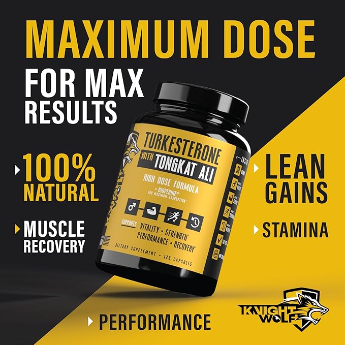 Turkesterone 17,500mg [Max Potency] + BioPerine® for High Absorption Supplement with Tongkat Ali - Increase Lean Muscle Growth & Recovery, Drive & Stamina - USA Made & Non GMO - 120 V Capsules
