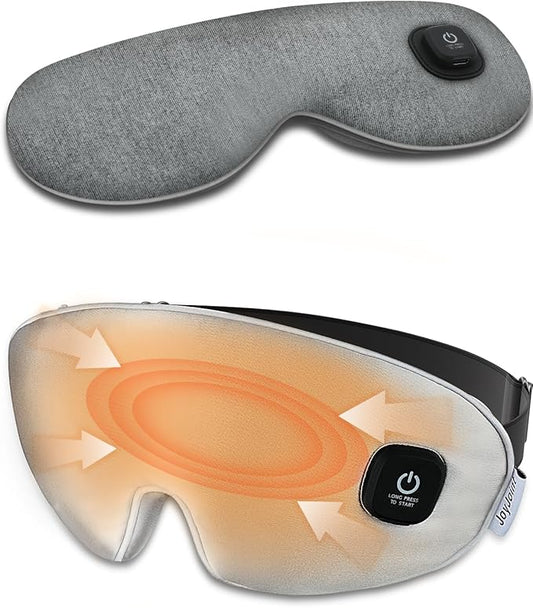 Heated Eye Mask - Cordless Eye Mask for Dry Eyes, Eye Relief, Improved Sleep, Rechargeable, WashableCover Eye Heating pad for Travel