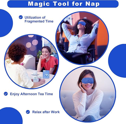 Mugwort Steam Eye Mask, Healeasepads Heated Eye Masks for Dry Eyes, Disposable Artemisia Vulgaris Sleeping Eye Mask for Dark Circles, Puffiness and Treatment, FSA or HSA Eligible