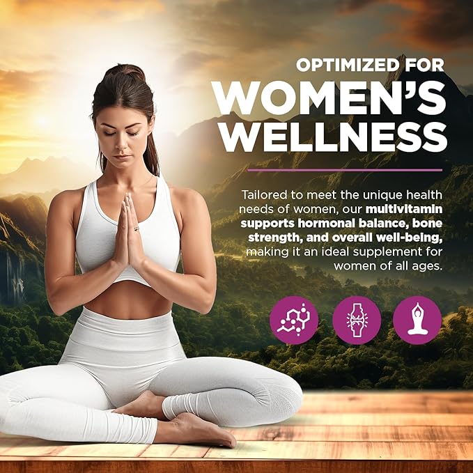Built by Nature Vitamins for Women – Women's Complete Daily Multivitamin Supplement with A, B, C, D, E, Iron, Calcium, Magnesium and Multi Minerals – Wellness & Immune Health Support - 60 Softgels