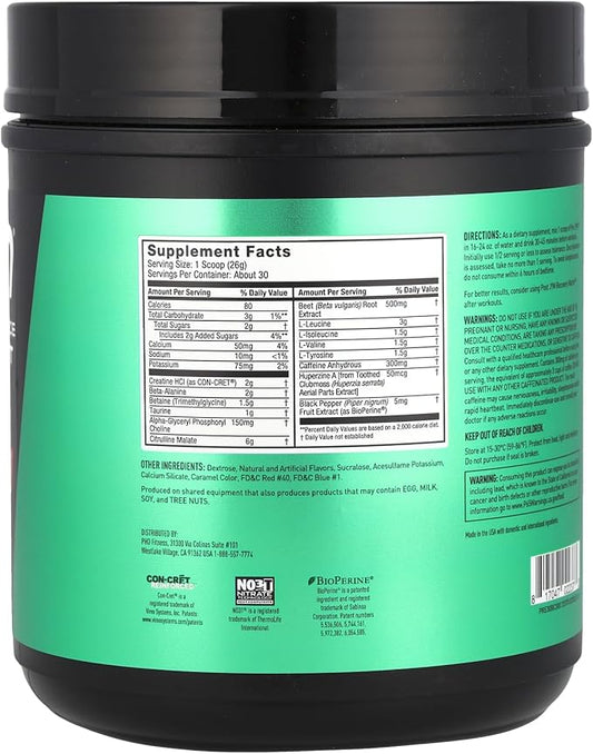 JYM Supplement Science Pre JYM Black Cherry Pre Workout Powder for Men & Women, BCAAs, Nootropics, Creatine HCI, Citrulline, Beta-Alanine, Betaine, Taurine, Huperzine, 30 Servings