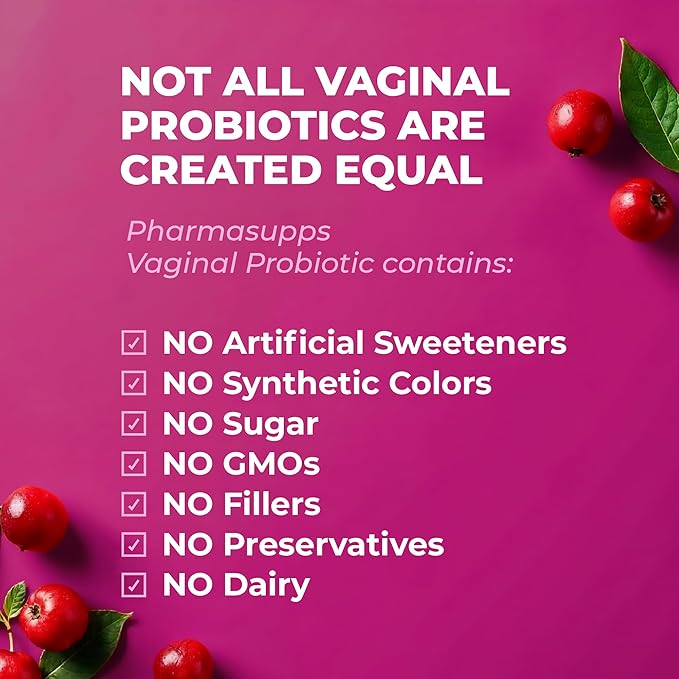 Women’s Probiotic for Vaginal Health | 50 Billion CFU with Probiotics, Prebiotic, Postbiotics & Cranberry for pH Balance, UTI Support, Yeast, Gut Health, Odor, Dryness & Feminine Comfort