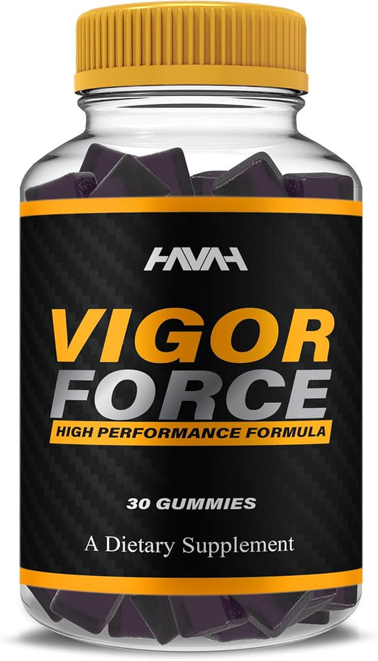 Vigor Force Maximum Strength Performance Gummies VigorForce Premium Gummy Supplement, Vigor Force Maximum Strength Advanced Shilajit Supplement, Vigor Force Advanced Formula Gomitas (30 Gummies)