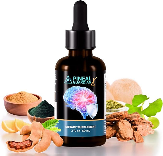 Pineal Guardian X - Rapid Pineal Gland Decalcification Drops for Cognitive Health Support - Brain Supplement to Keep Cognitive Function, Memory and Focus in Top Shape - 60ml
