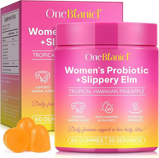 Vaginal Probiotics Gummies for Women 60 Count - Natural Feminine Vaginal Health Supplement for pH Balance, Odor Control, Yeast Balance, Flora & Immune Support - Vegan, Gluten-Free - Tasty Pineapple
