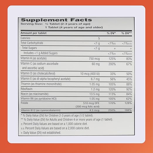 Rugby Children’s Chewable Multivitamin Tablets - Dietary Supplement - Assorted Fruit Flavors - Animal Shapes - 250 Count (1 Pack)