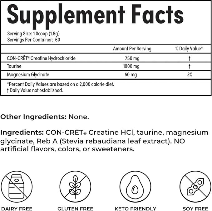 Reignite Wellness by JJ Virgin | SHEatine Powder | Creatine Trifecta for Powerful Aging | Creatine HCL, Taurine & Magnesium Glycinate | Unflavored 60 Servings