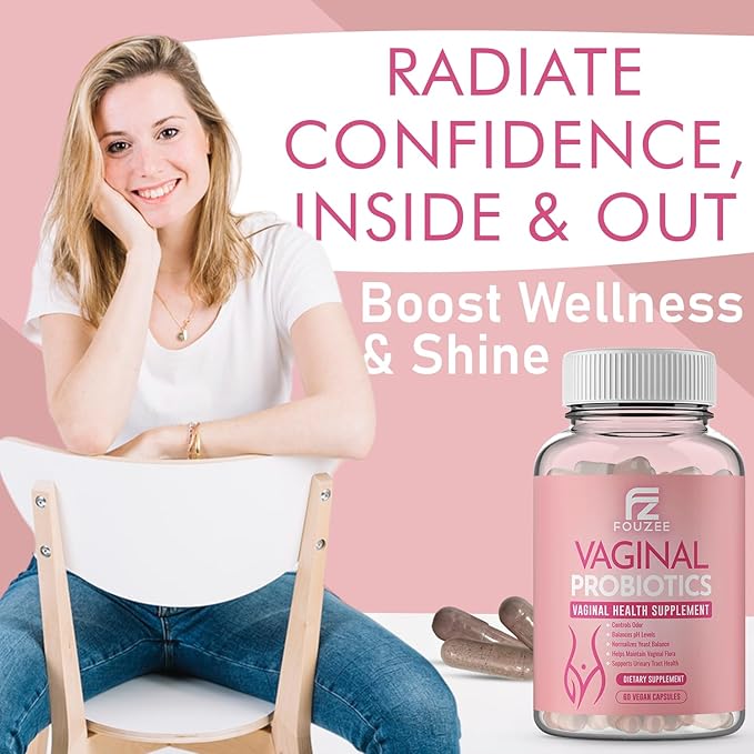 Vaginal Probiotics for Women pH Balance — Cranberry Extract Prebiotics & Lactobacillus Blend — Women’s Vaginal Health Supplement for Vaginal Odor & Vaginal Flora, Yeast Balance, 60 Capsules