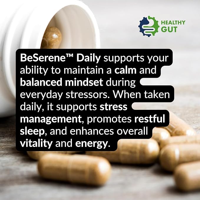 BeSerene Daily | Cortisol & Stress Support | Supports Your Sleep and Adrenals | 30 Servings