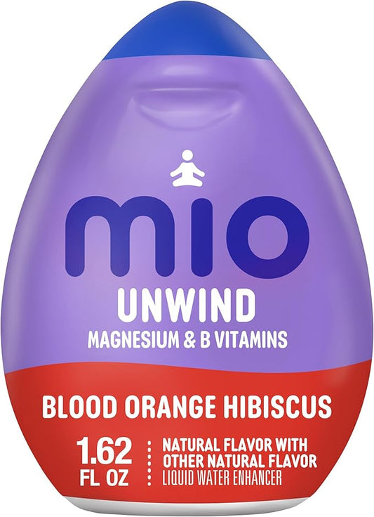 mio Unwind Blood Orange Hibiscus Liquid Water Enhancer with Magnesium & B Vitamins, 1.62 fl oz Bottle