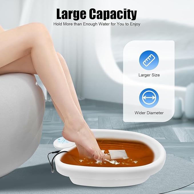 Portable Ionic Detox Foot Bath Machine, Foot Detox Spa Ion Cleanse Chi Machine for Home Use w/Foot Basin, Foot Detox Machine SPA Negative Hydrogen System for Salon Spa