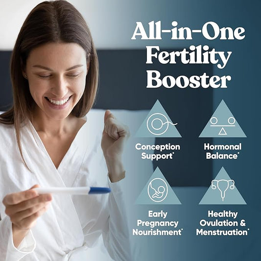 Conception Fertility Supplements for Women – Prenatal Vitamins – Promote Hormone Balance, Cycle Consistency, Aid Ovulation – Myo-Inositol, Folate, Folic Acid, Vitex, More – 120 Veg Soft Capsules