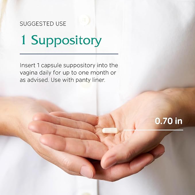 Vitanica V-Probiotics - Probiotics for Women - Vaginal Suppositories with Lactobacillus Rhamnosus, Gasseri & More - Women's Health Supplement - Pro Logo - 30 Vaginal Suppositories