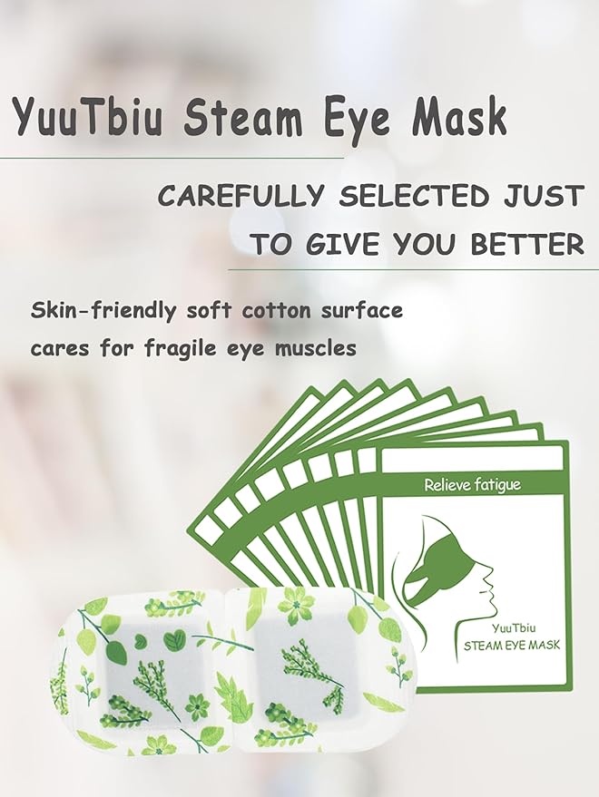Disposable Steam Eye Mask 9 Pack - Heated Eye Compress for Dry Eyes & Puffiness Relief, Travel Essentials Sleeping Mask for Airplane, Relaxing Gift for Women, Men