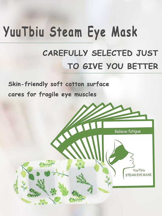 Disposable Steam Eye Mask 9 Pack - Heated Eye Compress for Dry Eyes & Puffiness Relief, Travel Essentials Sleeping Mask for Airplane, Relaxing Gift for Women, Men