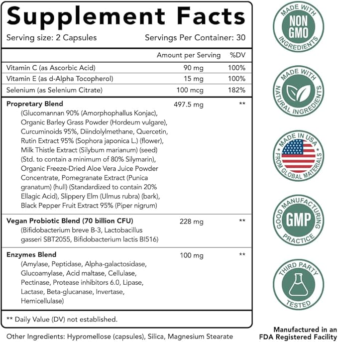 ProJuvenate+ Probiotic Weight Management for Women, Supports Gut & Digestive Health, Helps with Occasional Bloating, Healthy Metabolism & Immune Support, 70 Billion CFU & Prebiotics (60 Count)
