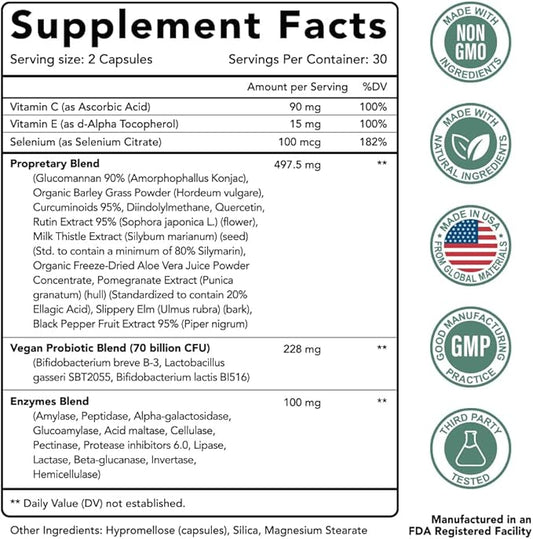 ProJuvenate+ Probiotic Weight Management for Women, Supports Gut & Digestive Health, Helps with Occasional Bloating, Healthy Metabolism & Immune Support, 70 Billion CFU & Prebiotics (60 Count)